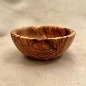 A small olive wooden bowl