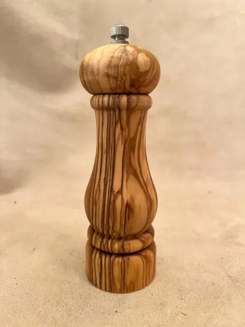 small olive Wooden pepper mill